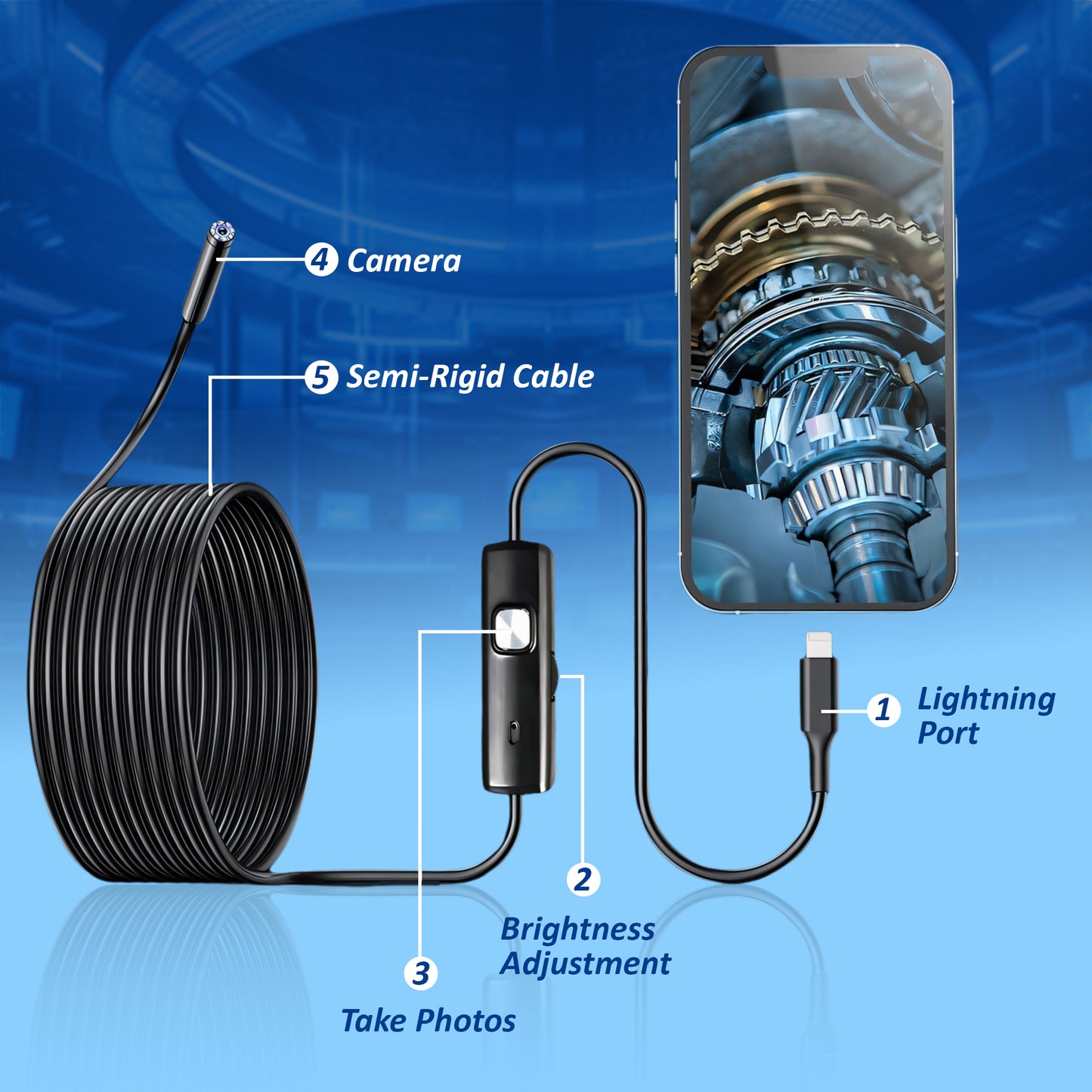 ⚡🔥Limited Time Only: Get 50% Off Now! 🎁 ~Deep View Mini Endoscope Camera for Industrial & Automotive Inspection