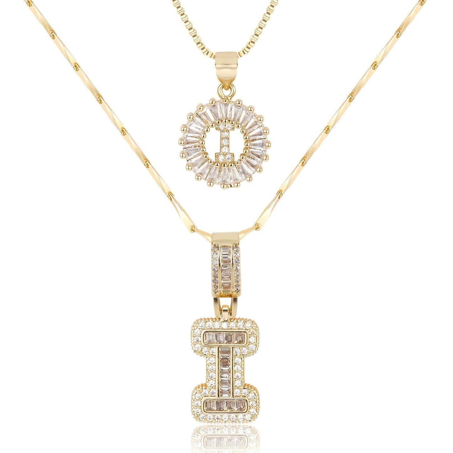 BUY 1 GET 1 FREE(2 Pack)--Diamond Letter Initial Necklaces--50% OFF until 23:59!