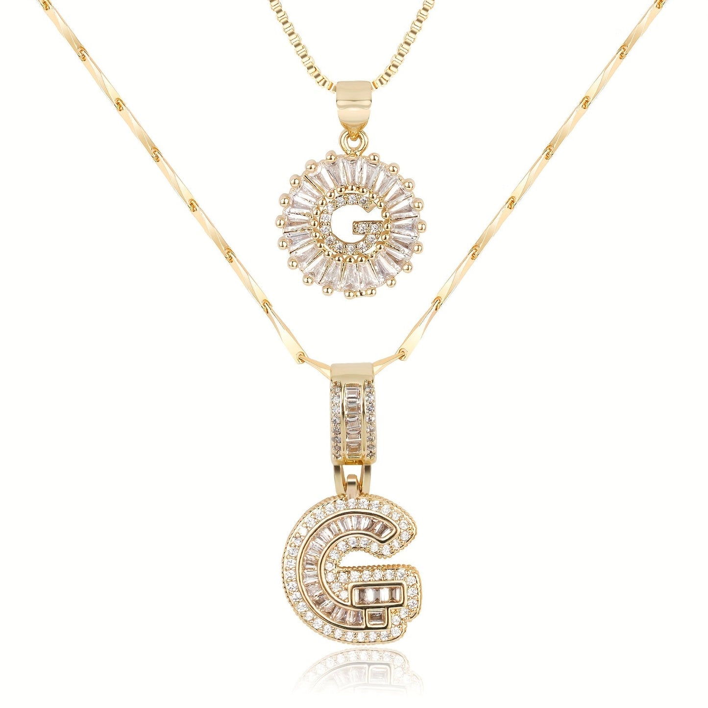 BUY 1 GET 1 FREE(2 Pack)--Diamond Letter Initial Necklaces--50% OFF until 23:59!