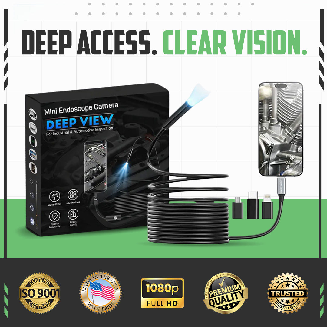 Deep View Mini Endoscope Camera for Industrial & Automotive Inspection