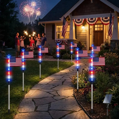 250th Anniversary Solar American Flag Lights
