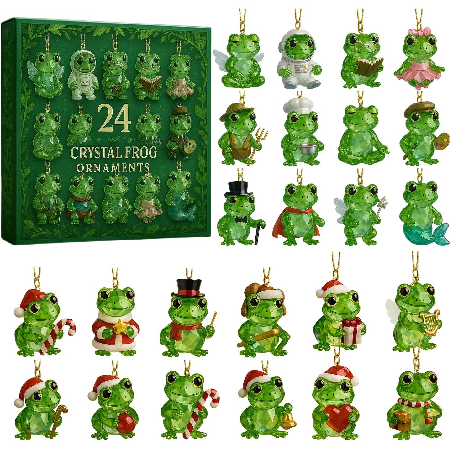 🐸 The Magic of the Forest Awaits — Frog Advent Calendar 2025 | 24 Crystal Charms, Limited Edition Collectible Gift Box