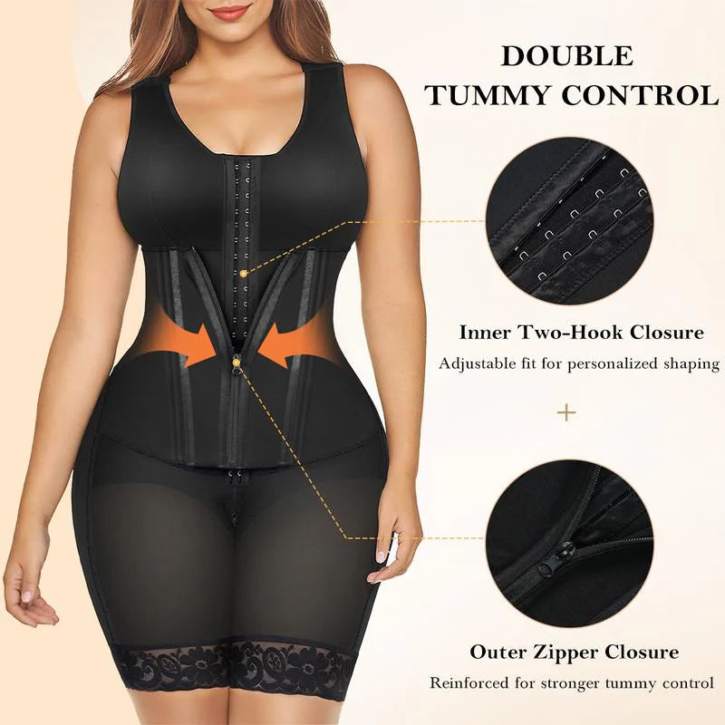 💖 Fajas Colombianas Double Tummy Control Full Body Shapewear – Sculpt Your Curves & Feel Confident ✨