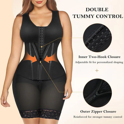 💖 Fajas Colombianas Double Tummy Control Full Body Shapewear – Sculpt Your Curves & Feel Confident ✨