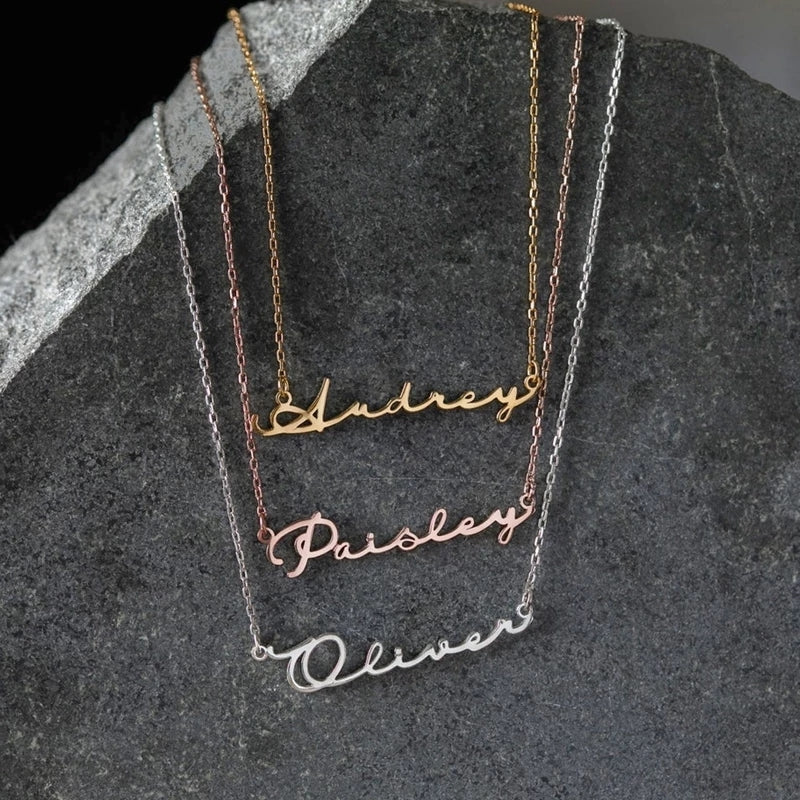 Camille Signature Personalised Minimalist Name Necklace