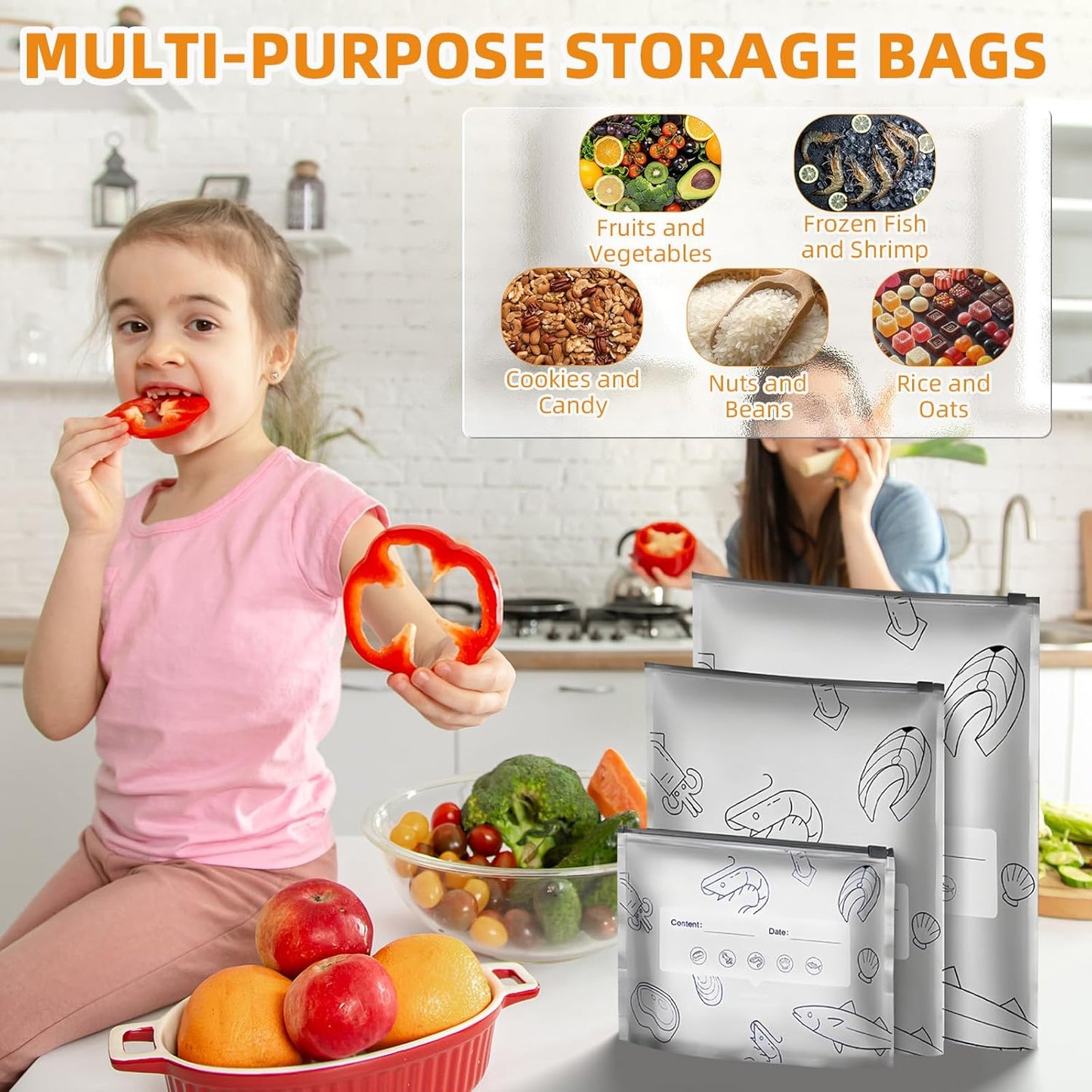 🔥 Reusable Aluminum Foil Sealable Storage Bags | Keep Food Fresh Longer & Organized with Eco-Friendly, Leak-Proof Design ♻️