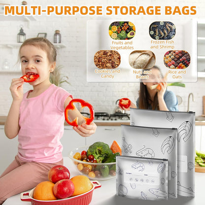 🔥 Reusable Aluminum Foil Sealable Storage Bags | Keep Food Fresh Longer & Organized with Eco-Friendly, Leak-Proof Design ♻️