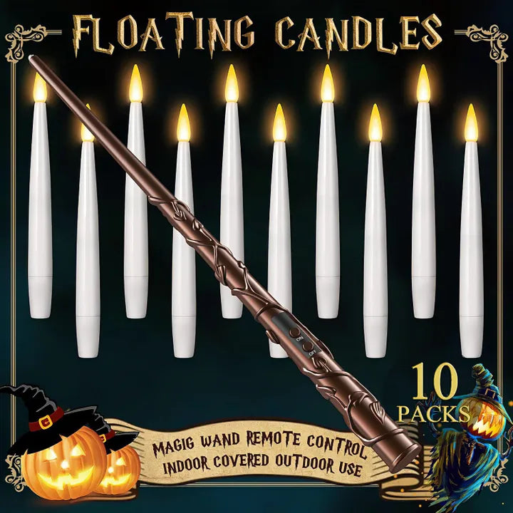 🎃 EARLY HALLOWEEN SALE 49% OFF 🔥 Magical Floating Candles with Wand Remote