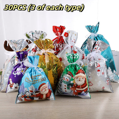 🎄 Christmas Wrapping Bags with Ribbons – Quick, Easy & Reusable  🎅Christmas Early Bird Offer: 50% OFF!