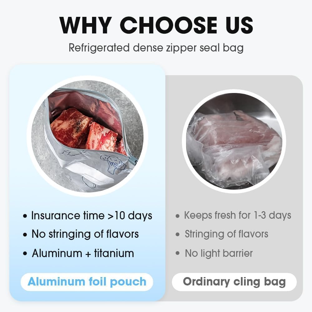 🔥 Reusable Aluminum Foil Sealable Storage Bags | Keep Food Fresh Longer & Organized with Eco-Friendly, Leak-Proof Design ♻️