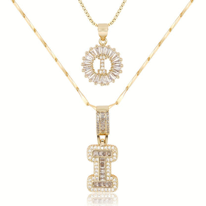BUY 1 GET 1 FREE(2 Pack)--Diamond Letter Initial Necklaces--50% OFF until 23:59!