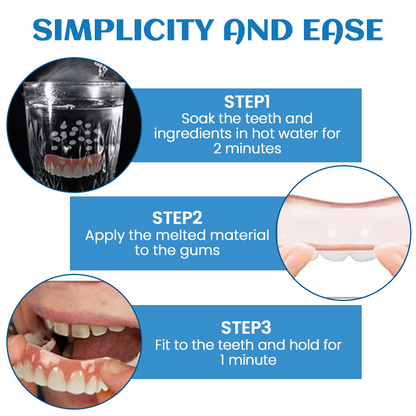 🎄 Holiday Sale Extravaganza: Enjoy 50% Off! 🎁  [Official Brand Store] Seamless Smile Silicone Denture Kit