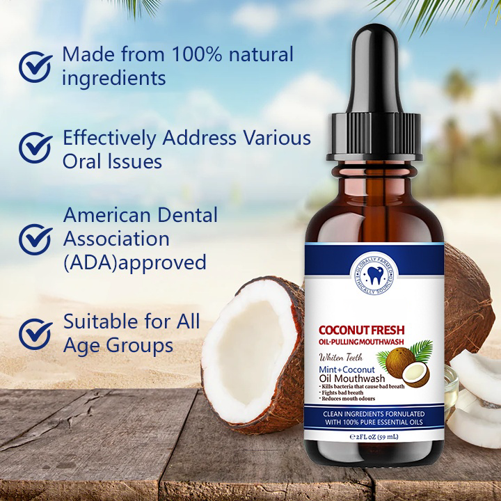 🎄 Holiday Sale Extravaganza: Enjoy 50% Off! 🎁  Coconut Fresh Oil-Pulling Mouthwash