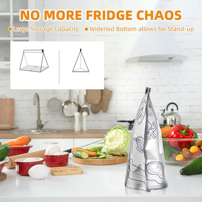 🔥 Reusable Aluminum Foil Sealable Storage Bags | Keep Food Fresh Longer & Organized with Eco-Friendly, Leak-Proof Design ♻️