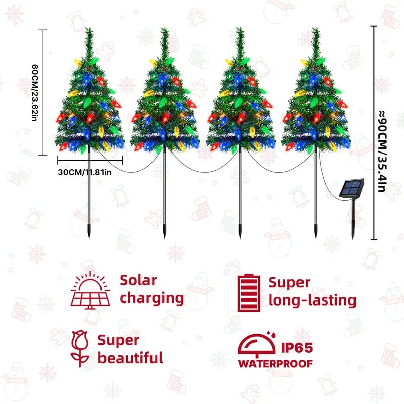 🎄Christmas Flash Deal 🎁 65% OFF✨ 4-in-1 Aurora Haven Solar Powered Christmas Tree