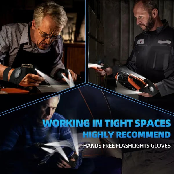 🔥 Christmas Flash Deal 🎁 65% OFF, Hands-Free LED Half Finger Gloves