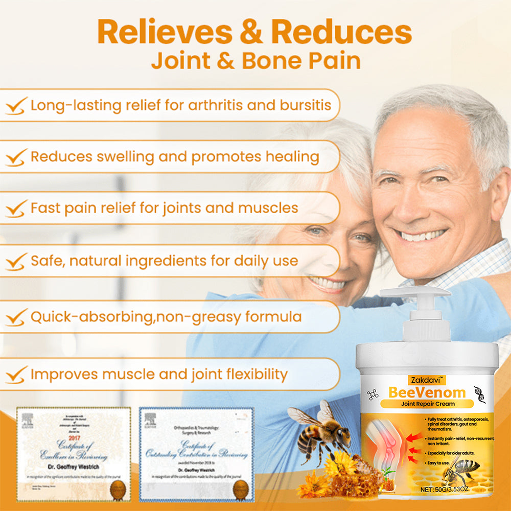 Zakdavi™ Bee Venom Joint Care Salve – Natural Pain Relief & Support for Healthy Joints 🐝💪
