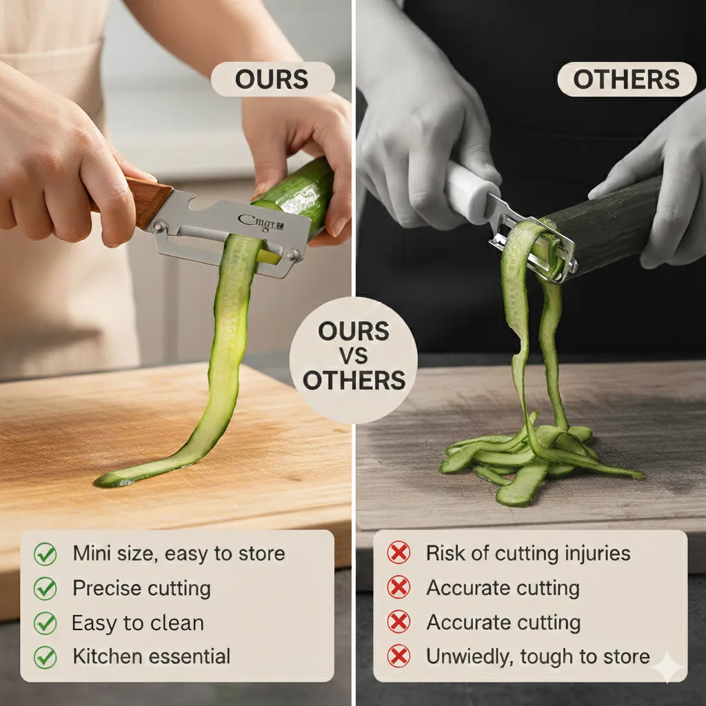 Stainless Peeler , High-Grade Durability, Clean, Precision Peeling + Bottle Opener