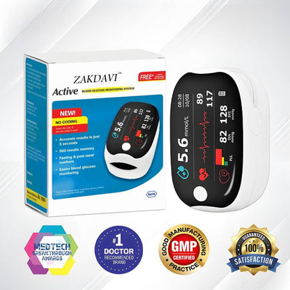 [Official Store] Zakdavi™ GlucoSense Laser Blood Glucose Monitoring Device