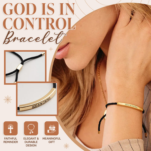 🙏 Find Strength in Faith ✨ God is in Control Bracelet – A Daily Reminder of Peace and Hope 💖