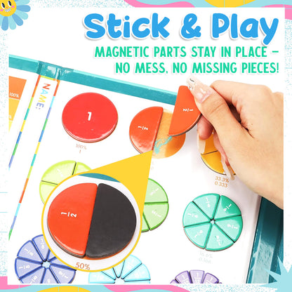 🔥Last Day 49% OFF -📚Montessori Magnetic Book Fraction Puzzle