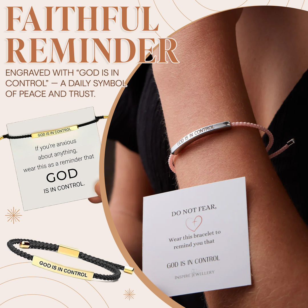 🙏 Find Strength in Faith ✨ God is in Control Bracelet – A Daily Reminder of Peace and Hope 💖