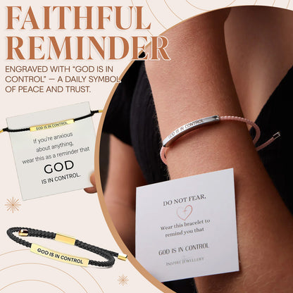 🙏 Find Strength in Faith ✨ God is in Control Bracelet – A Daily Reminder of Peace and Hope 💖