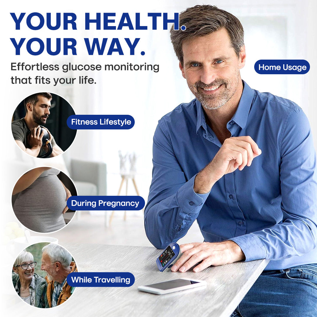 🛍️ Zakdavi™ Non-invasive Glucose Meter – Painless, Portable & Clinically Accurate Blood Sugar Monitoring