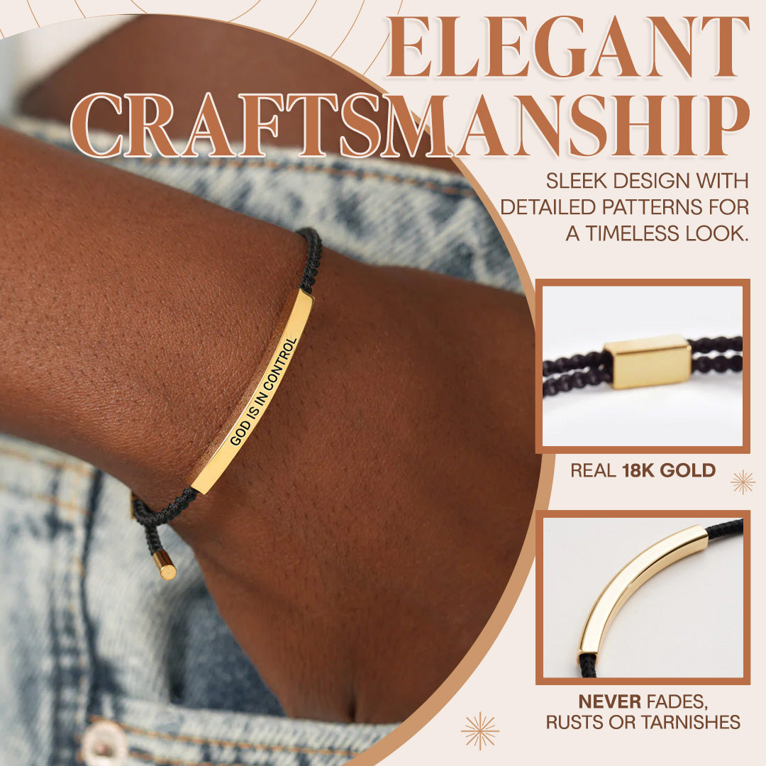 🙏 Find Strength in Faith ✨ God is in Control Bracelet – A Daily Reminder of Peace and Hope 💖