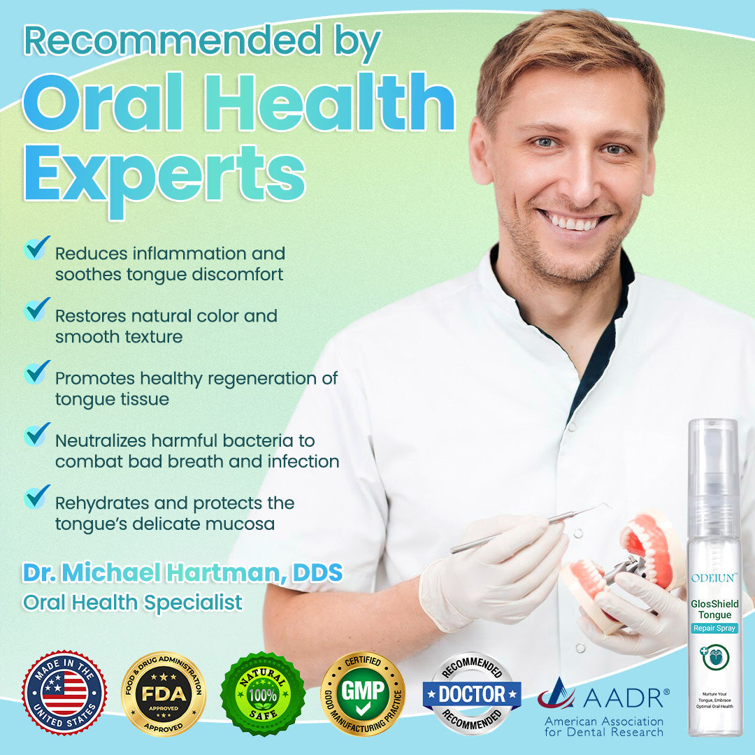 ODEIUN™ GlosShield Tongue Repair Spray – 🌿 Heal & Revitalize Your Tongue for a Fresh Breath and Smooth Feel! 🦷💧