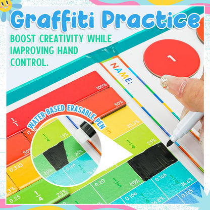 🔥Last Day 49% OFF -📚Montessori Magnetic Book Fraction Puzzle