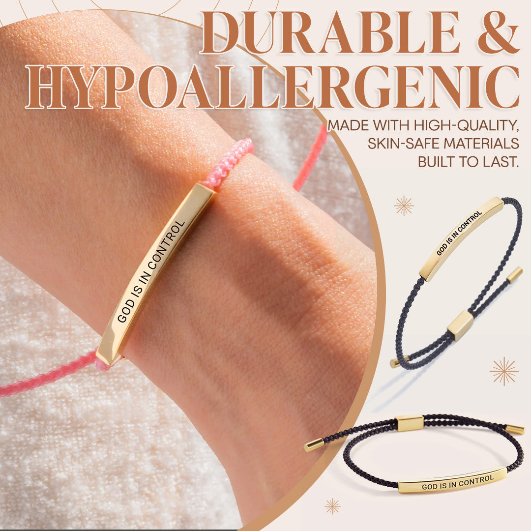 🙏 Find Strength in Faith ✨ God is in Control Bracelet – A Daily Reminder of Peace and Hope 💖
