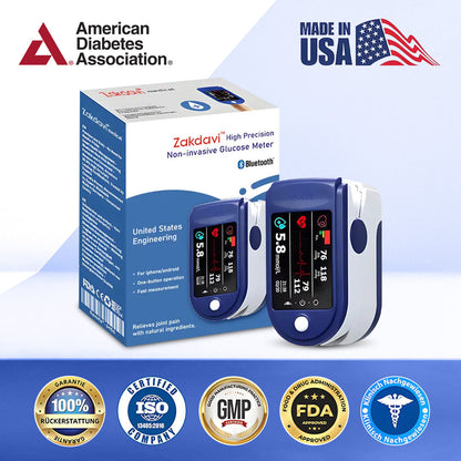 🛍️ Zakdavi™ Non-invasive Glucose Meter – Painless, Portable & Clinically Accurate Blood Sugar Monitoring