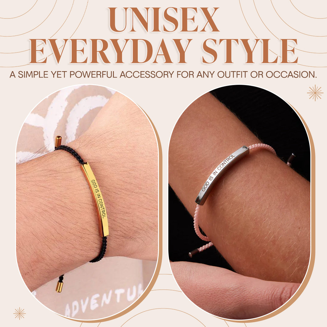🙏 Find Strength in Faith ✨ God is in Control Bracelet – A Daily Reminder of Peace and Hope 💖