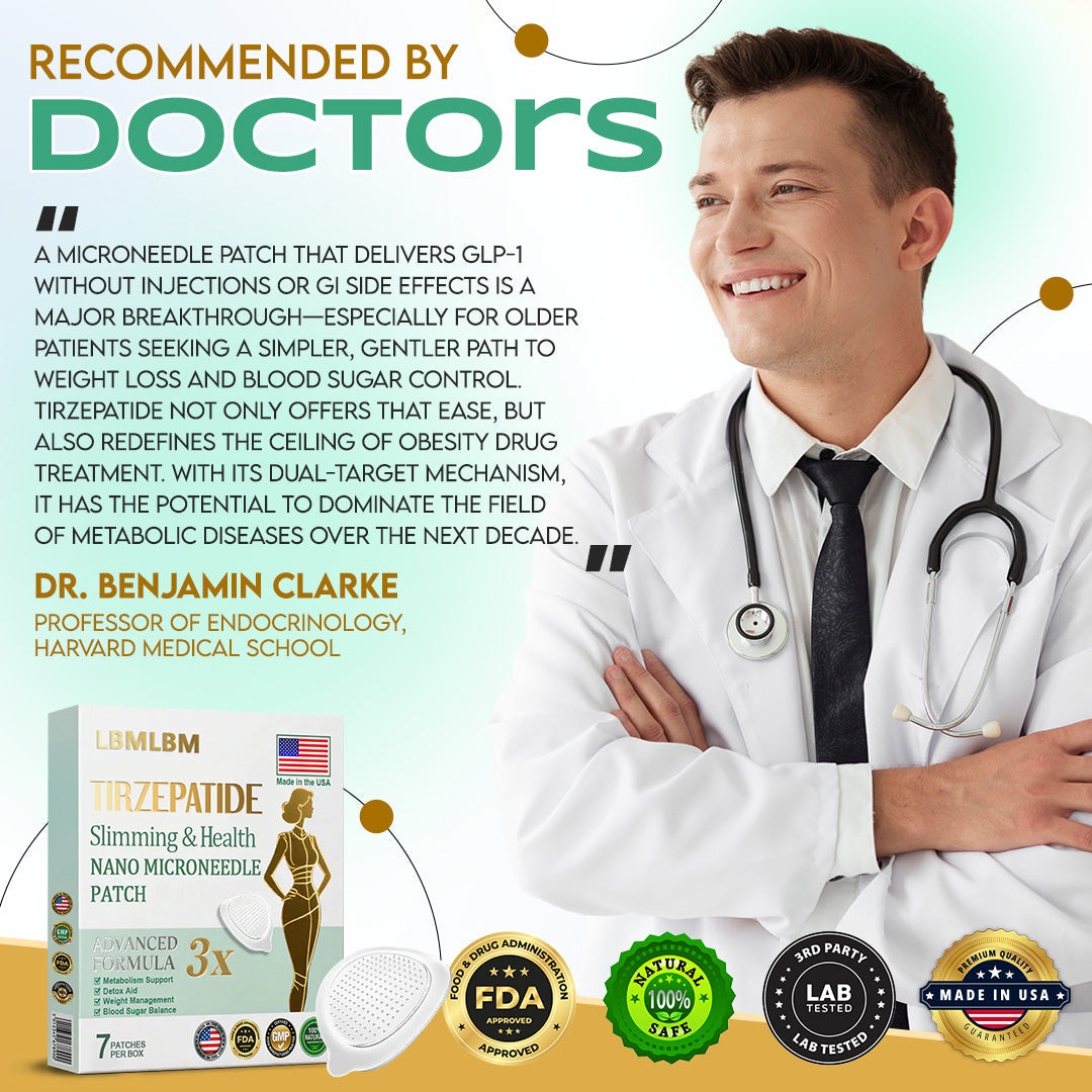 LBMLBM™ NIDDK-Tirzepatide Slimming NANO MICRONEEDLE PATCH （Zero Pain, 24/7 Release | Lose 20lbs FAST | 90% Sugar Drop | ）