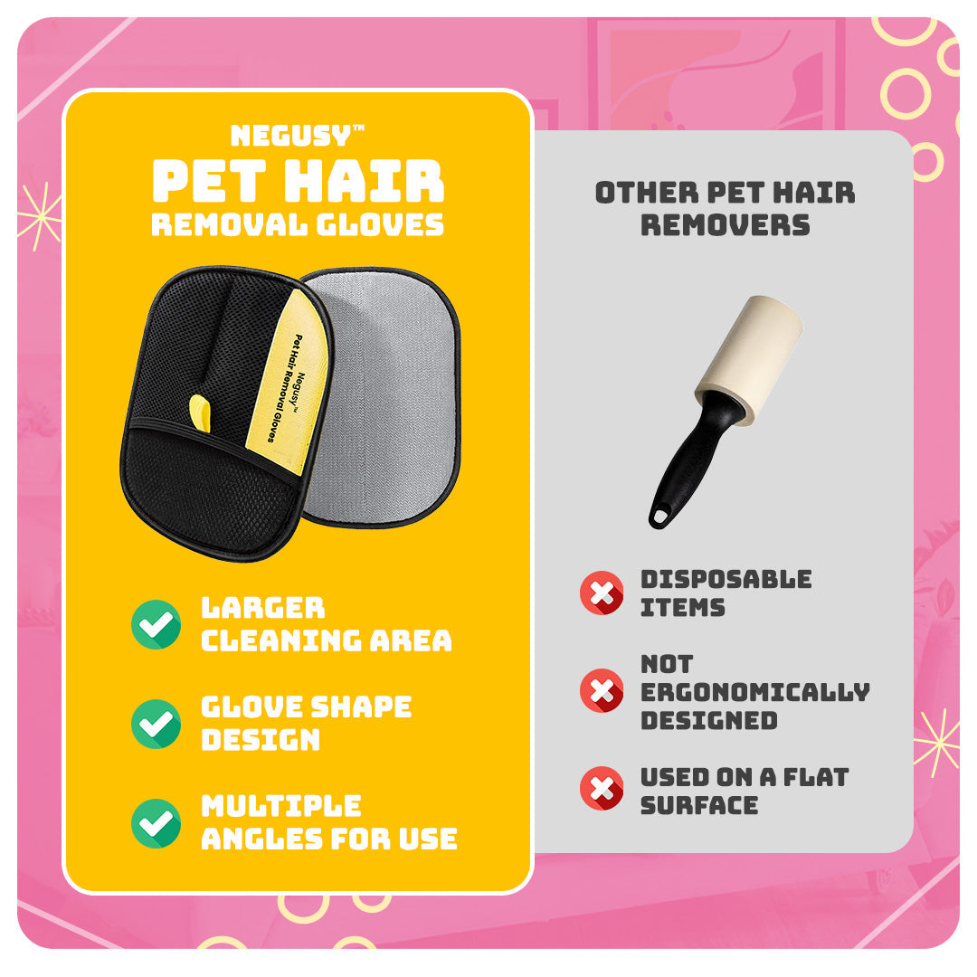 🐾 2025 New & Improved Negusy™ Pet Hair Removal Gloves – Electrostatic Pet Hair Remover ✨