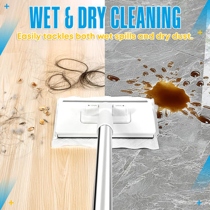 💦 Last Day: 50% OFF – Disposable Dust Mop with 4 Reusable Cloths