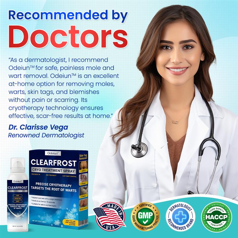 Odeiun™ Clearfrost Cryo Relief Spray🔥 – Advanced Wart & Skin Tag Removal Solution