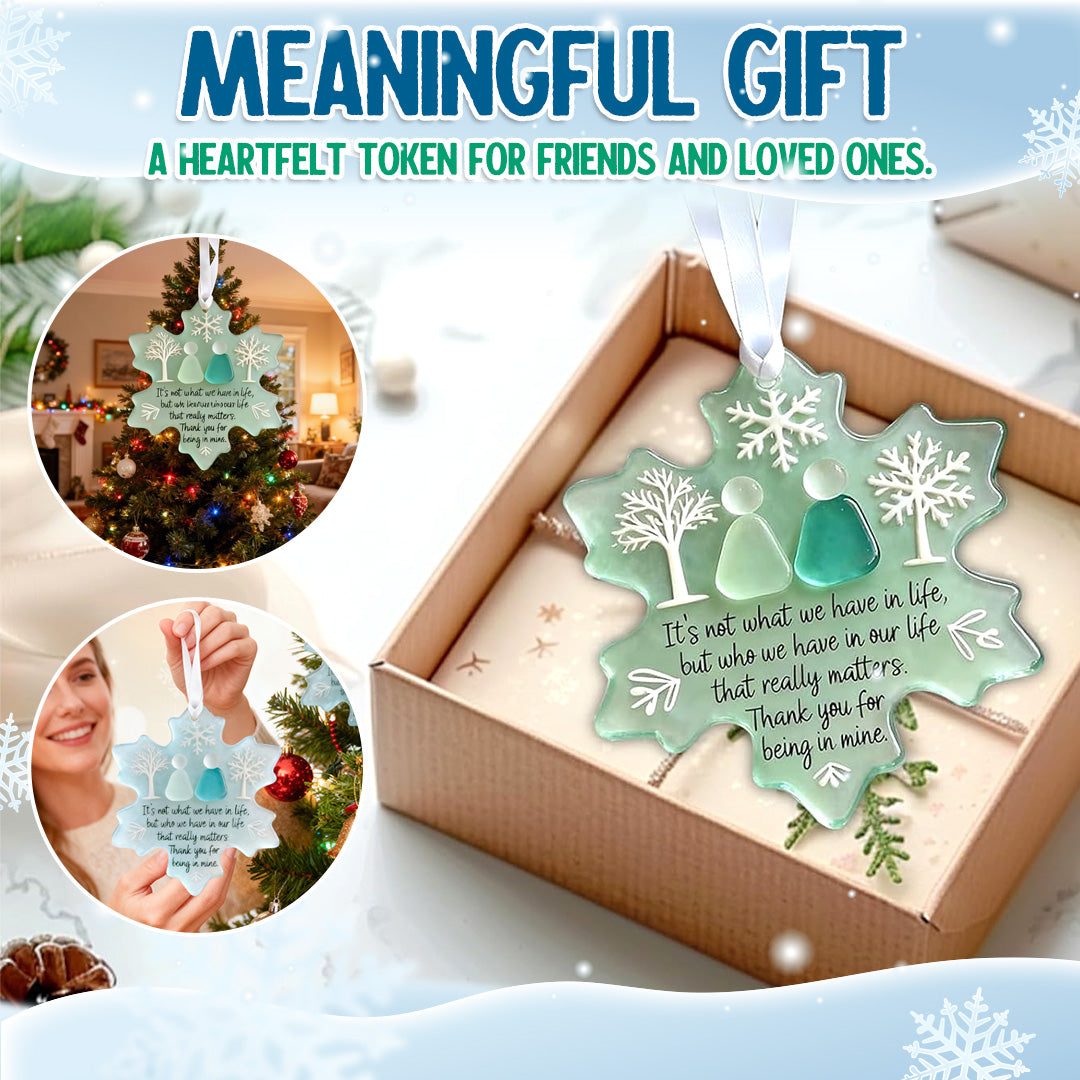 🌊Snowflake-Shaped Sea Glass Friendship Decor❄✨ Shaped by Nature & Crafted by Hand!