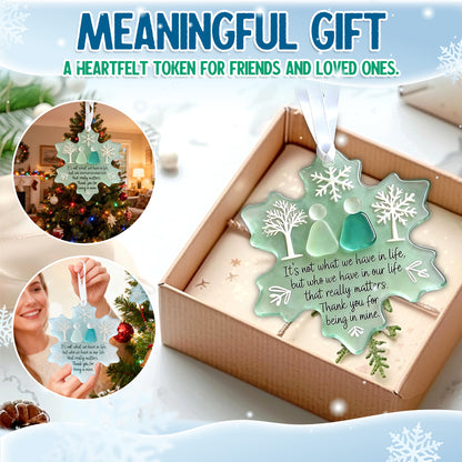🌊Snowflake-Shaped Sea Glass Friendship Decor❄✨ Shaped by Nature & Crafted by Hand!