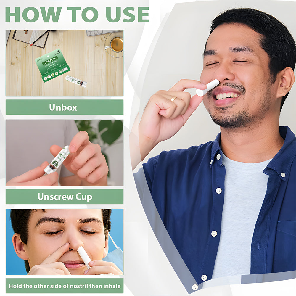 Seurico™ PureLung Herbal Refresh - Fast-Acting Herbal Inhaler for Lung Detox & Mucus Relief