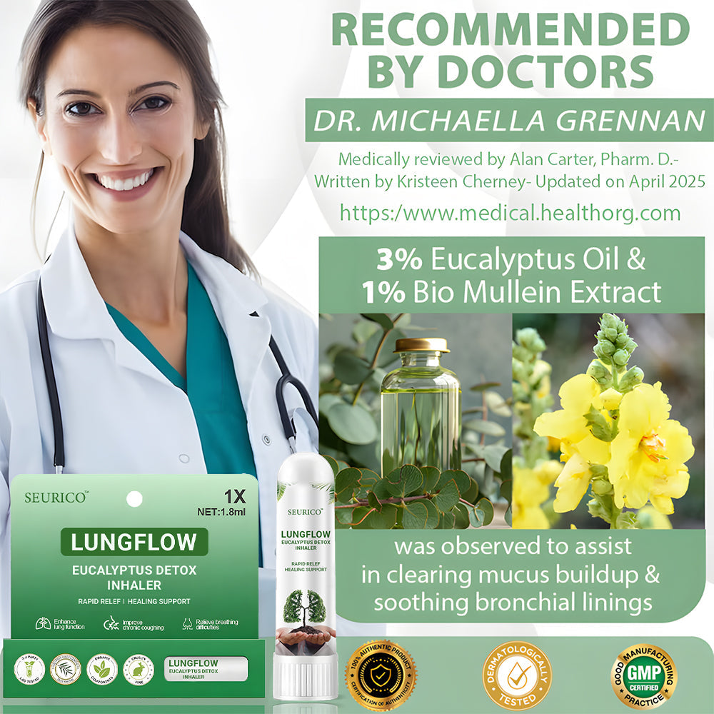 Seurico™ PureLung Herbal Refresh - Fast-Acting Herbal Inhaler for Lung Detox & Mucus Relief