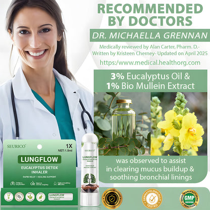 Seurico™ PureLung Herbal Refresh - Fast-Acting Herbal Inhaler for Lung Detox & Mucus Relief