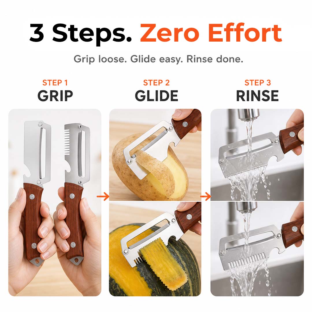 Make Meal Prep Feel Effortless-Multifunctional Vegetable Peeler
