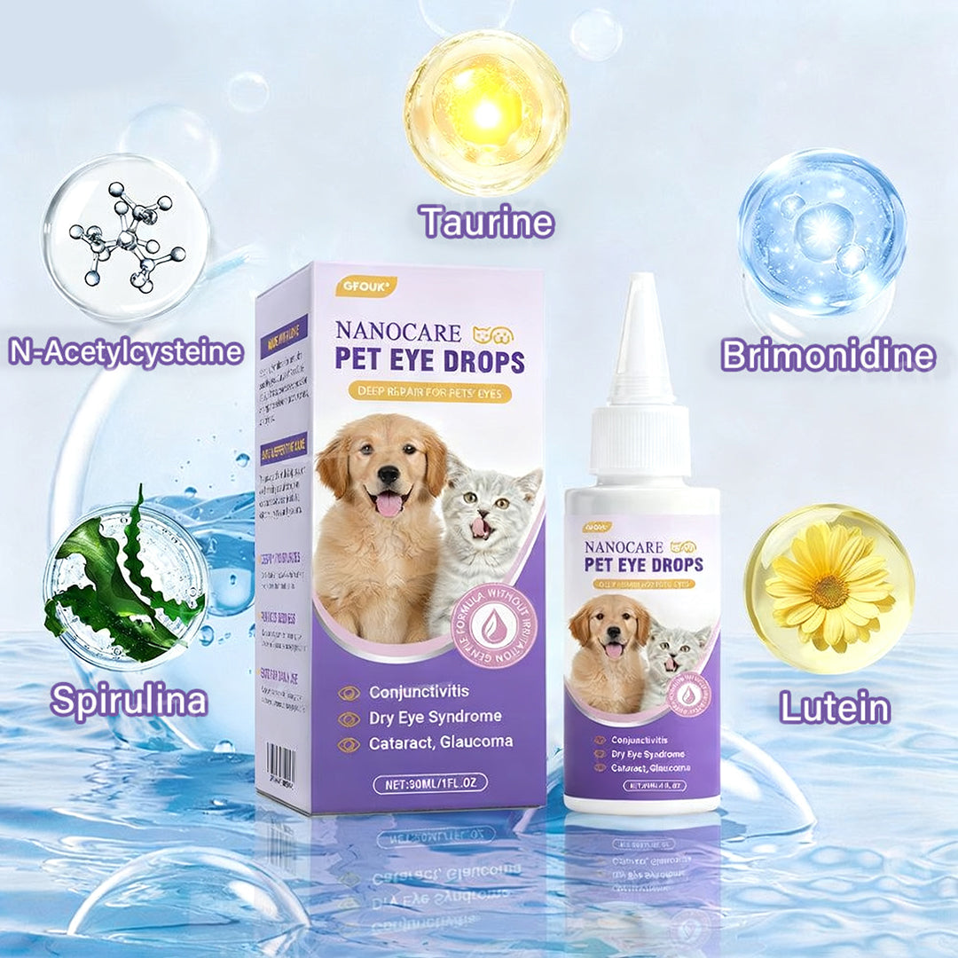 👩‍⚕️Zakdavi™ NanoCare Pet Eye Drops ☑️ FDA Approved | Relieves Conjunctivitis, Dry Eyes, Cataracts, and Keratitis🐶 🐈️