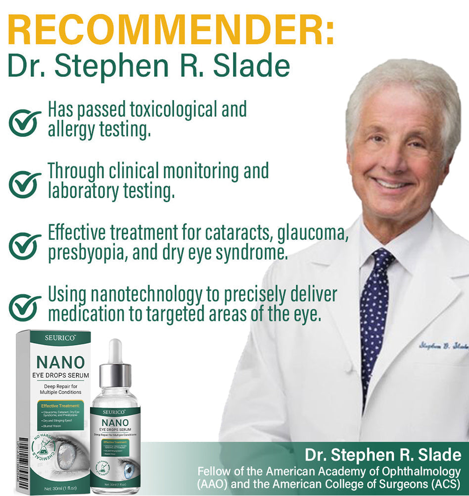 👩‍⚕️Seurico™ Nano Eye Drops Serum ✅Approved by the American Academy of Ophthalmology(Suitable for presbyopia, dry eye syndrome, glaucoma, and cataracts) ✅