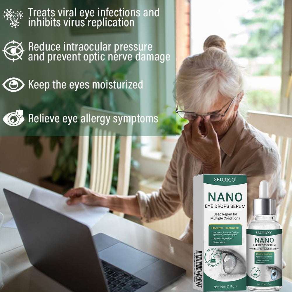 👩‍⚕️Seurico™ Nano Eye Drops Serum ✅Approved by the American Academy of Ophthalmology(Suitable for presbyopia, dry eye syndrome, glaucoma, and cataracts) ✅