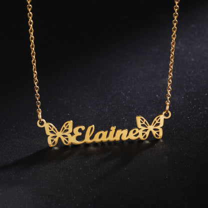 Nova Butterfly Name Necklace