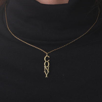 Anna Customizable Letter Name Pendant Necklace