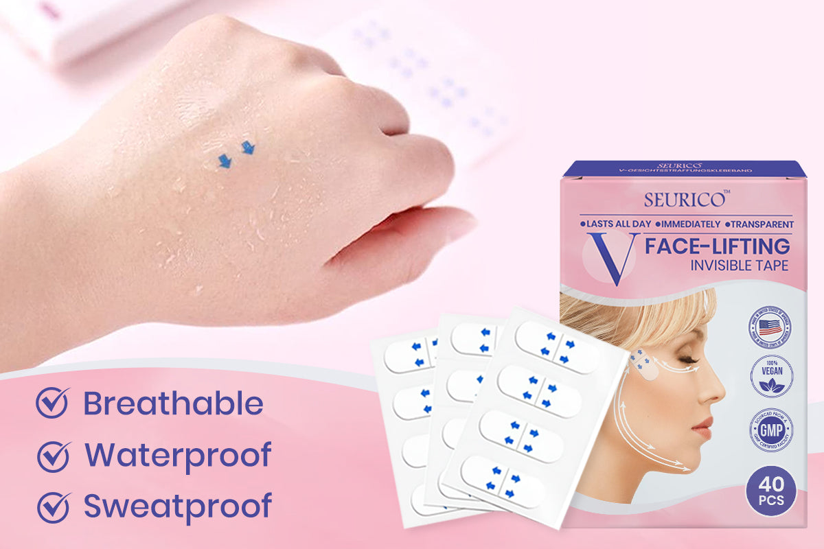 Seurico™ V-Face Lifting Adhesive Tape — Discreet, Waterproof Face Slimming Strips